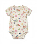 Casa Marisol Ocean baby bodysuit with turtles octopus tropical fish and coral underwater illustrated newborn outfit