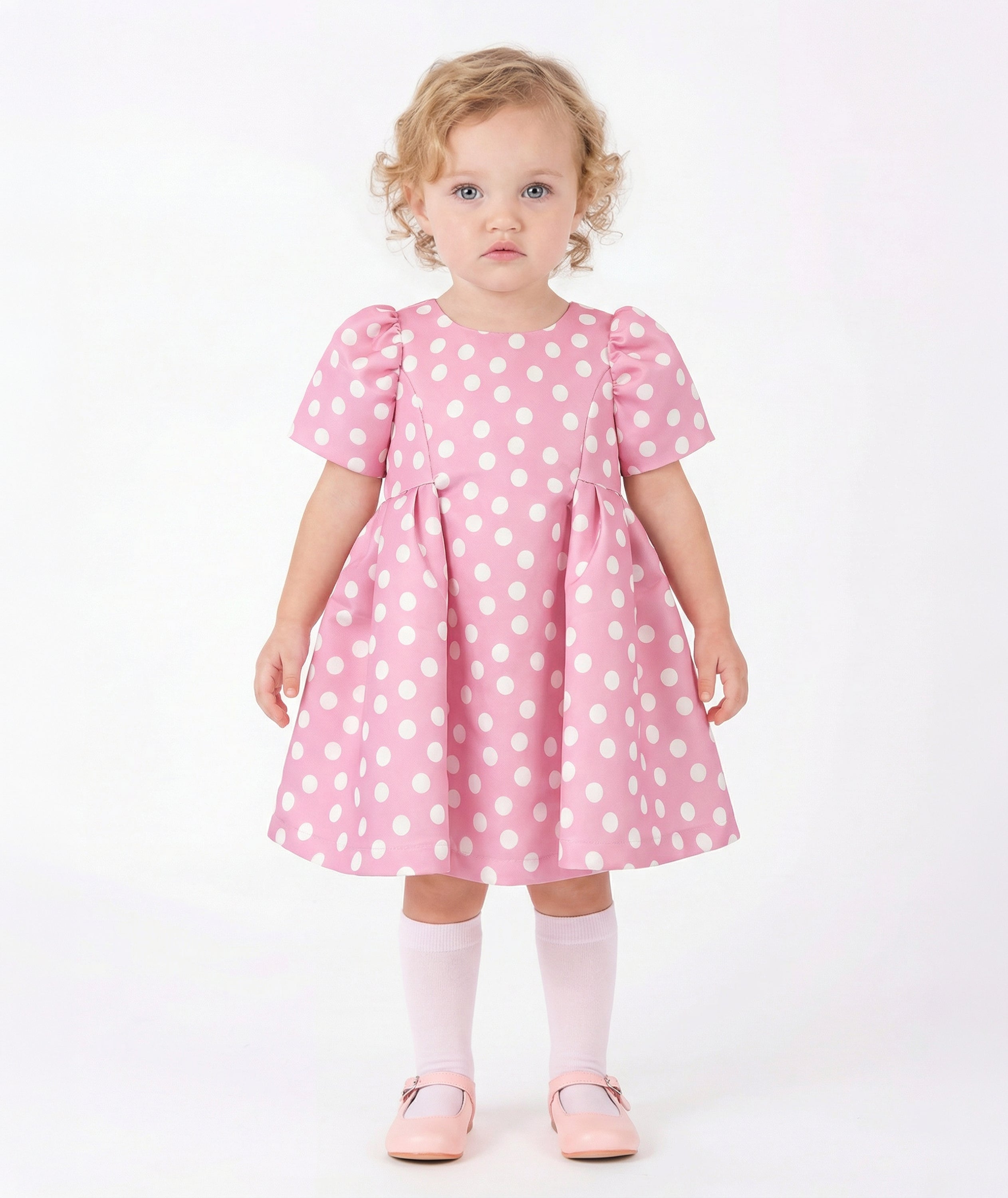 Pink Dot Charm Baby Dress