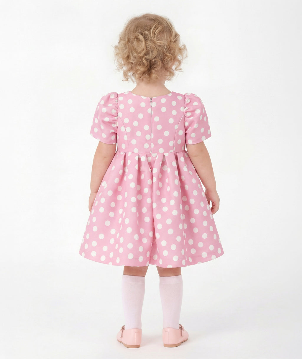 Pink Dot Charm Baby Dress