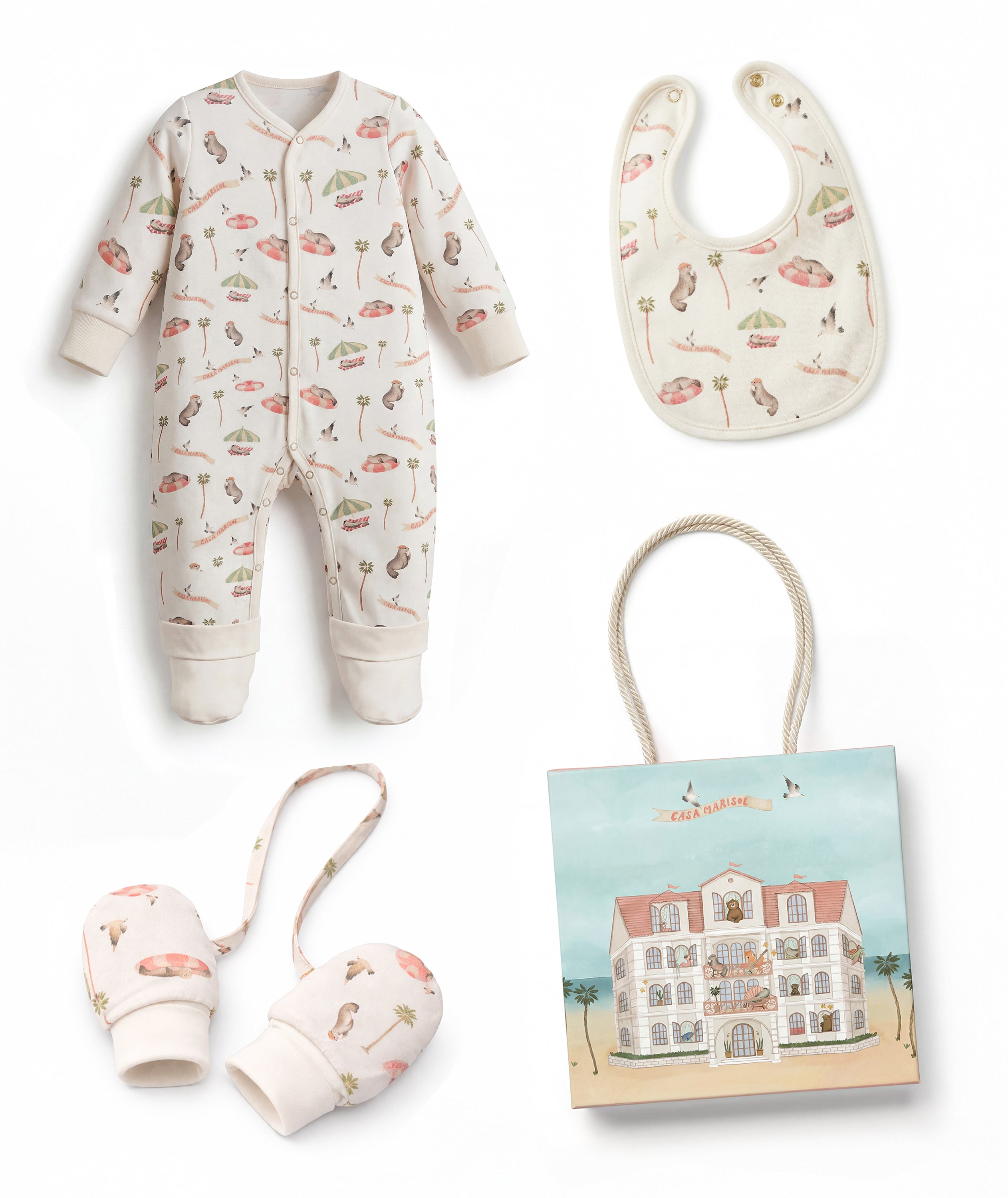 Luxury 3-Piece Romper Newborn Gift Set — Pool Party